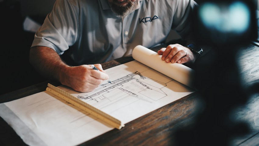 Architectural plans for a building project